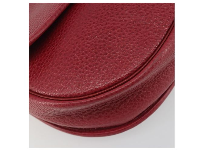 Borsa a tracolla Christian Dior in pelle rossa e oro Auth 196385 Rosso D'oro - vista 11
