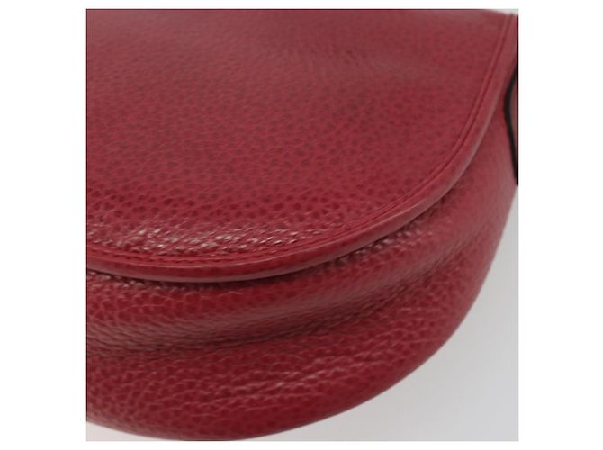 Borsa a tracolla Christian Dior in pelle rossa e oro Auth 196385 Rosso D'oro - vista 12
