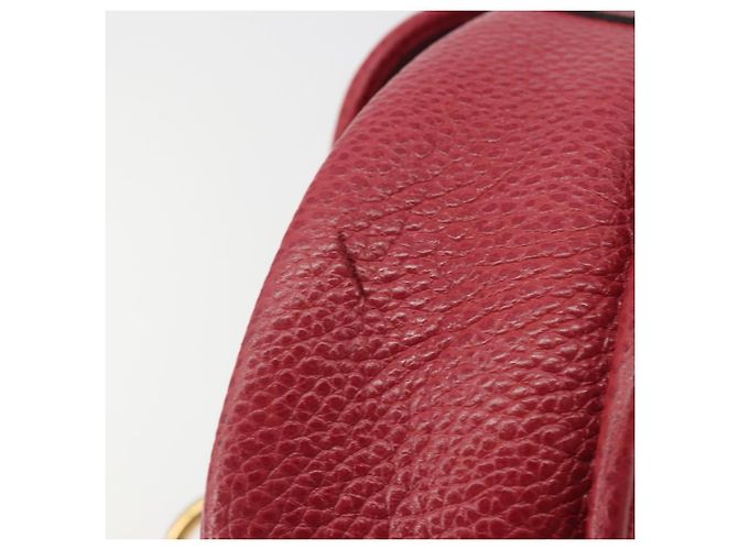 Borsa a tracolla Christian Dior in pelle rossa e oro Auth 196385 Rosso D'oro - vista 14