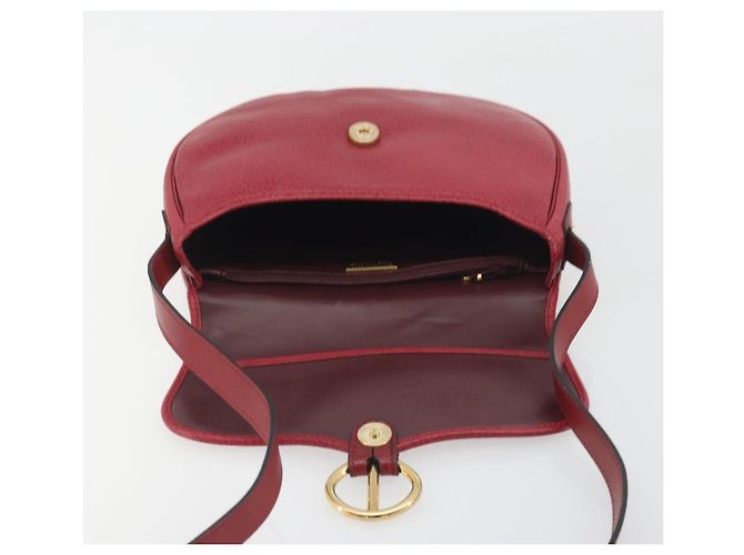 Borsa a tracolla Christian Dior in pelle rossa e oro Auth 196385 Rosso D'oro - vista 16