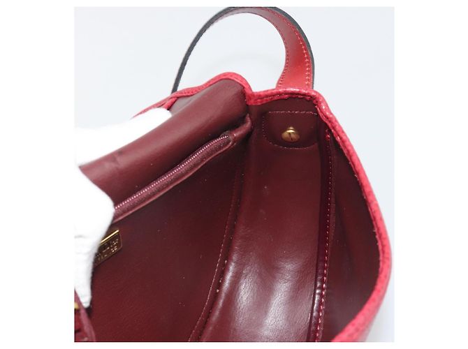 Borsa a tracolla Christian Dior in pelle rossa e oro Auth 196385 Rosso D'oro - vista 19