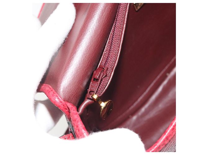 Borsa a tracolla Christian Dior in pelle rossa e oro Auth 196385 Rosso D'oro - vista 21