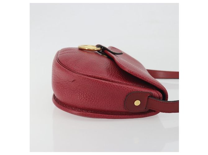 Borsa a tracolla Christian Dior in pelle rossa e oro Auth 196385 Rosso D'oro - vista 4