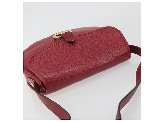 Borsa a tracolla Christian Dior in pelle rossa e oro Auth 196385 Rosso D'oro - vista 6