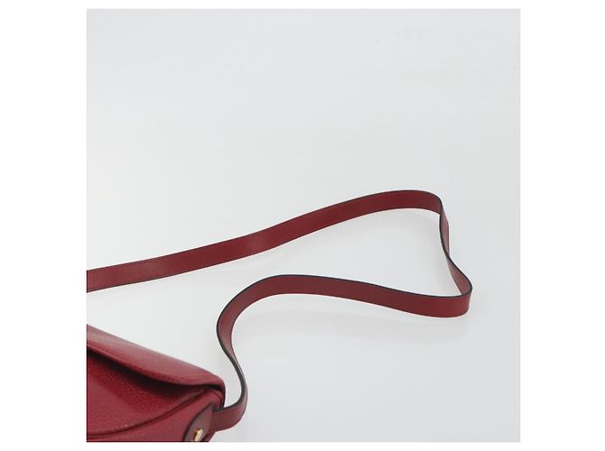 Borsa a tracolla Christian Dior in pelle rossa e oro Auth 196385 Rosso D'oro - vista 8