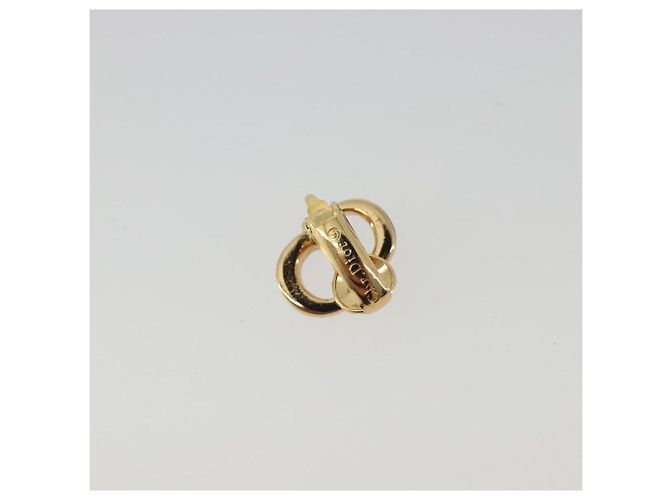 Orecchini Christian Dior metallo Gold Auth 188684 D'oro - vista 3