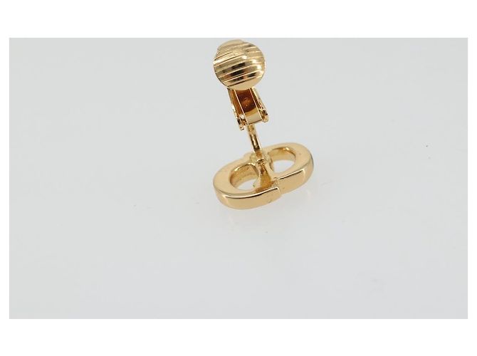 Orecchini Christian Dior metallo Gold Auth 188684 D'oro - vista 4