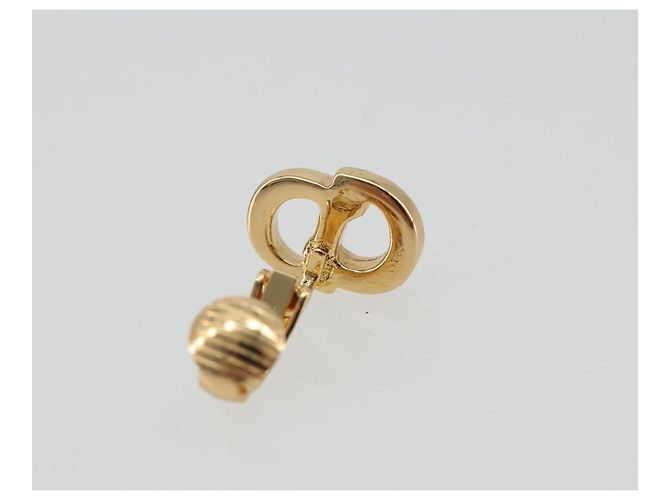 Orecchini Christian Dior metallo Gold Auth 188684 D'oro - vista 5