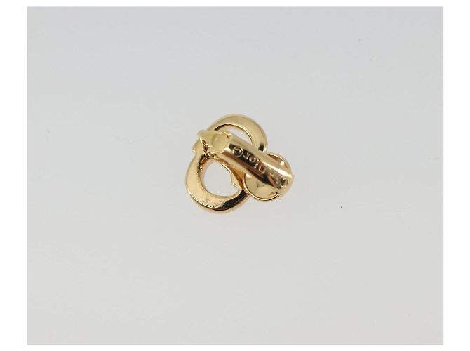 Orecchini Christian Dior metallo Gold Auth 188684 D'oro - vista 7