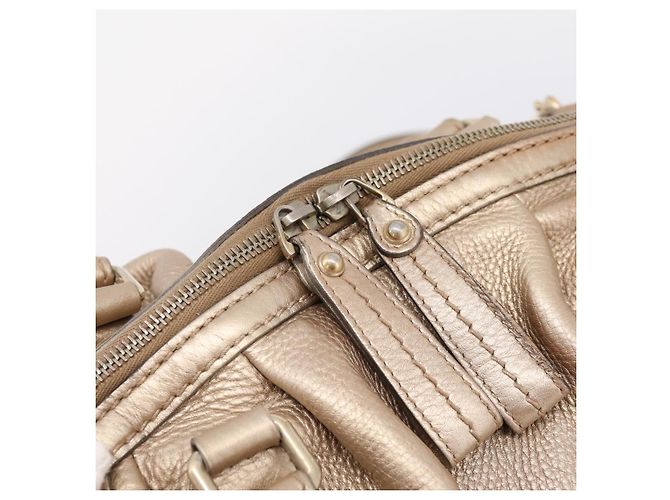 Borsa GUCCI in pelle 2way Gold 223974 Auth ka5809 D'oro - vista 17