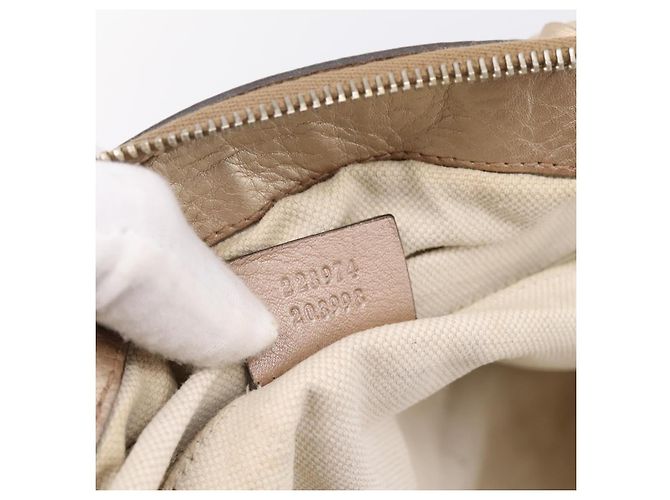 Borsa GUCCI in pelle 2way Gold 223974 Auth ka5809 D'oro - vista 24