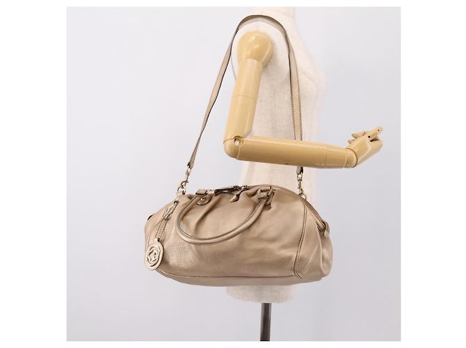 Borsa GUCCI in pelle 2way Gold 223974 Auth ka5809 D'oro - vista 25