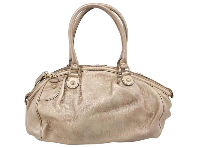 Borsa GUCCI in pelle 2way Gold 223974 Auth ka5809 D'oro - vista 3