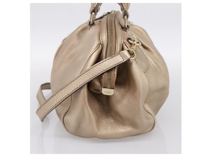 Borsa GUCCI in pelle 2way Gold 223974 Auth ka5809 D'oro - vista 5