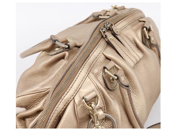 Borsa GUCCI in pelle 2way Gold 223974 Auth ka5809 D'oro - vista 6