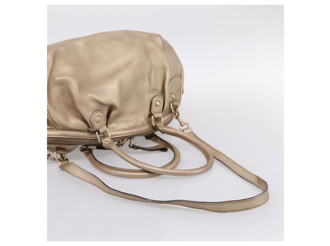 Borsa GUCCI in pelle 2way Gold 223974 Auth ka5809 D'oro - vista 9