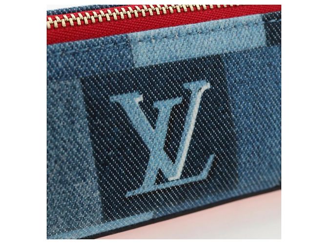 LOUIS VUITTON Monogram Denim Trousse Elizabeth Pen Case Blue GI0444 Auth 195530M Azul - vista 17