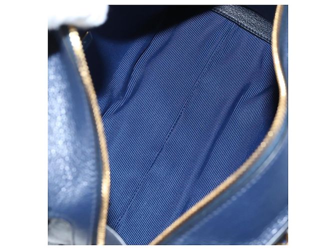 Borsa PRADA Vitterodino in pelle 2way Navy tono oro Auth BA14804V Blu navy - vista 11