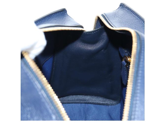 Borsa PRADA Vitterodino in pelle 2way Navy tono oro Auth BA14804V Blu navy - vista 24