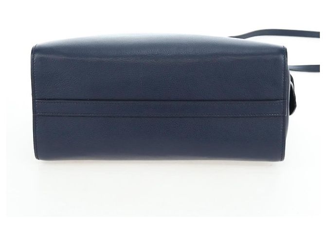 Borsa PRADA Vitterodino in pelle 2way Navy tono oro Auth BA14804V Blu navy - vista 5