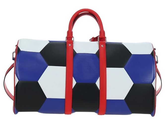 LOUIS VUITTON Epi FIFA Collaboration Keepall Bandouliere 50 Blue Auth 195540SM - vista 2