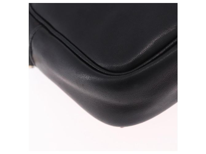 Borsa a tracolla PRADA Ribbon in pelle nera e oro Auth 196349A Nero D'oro - vista 15