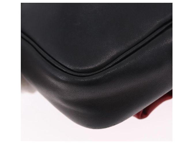 Borsa a tracolla PRADA Ribbon in pelle nera e oro Auth 196349A Nero D'oro - vista 16