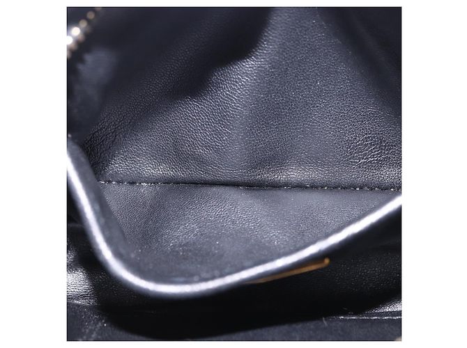 Borsa a tracolla PRADA Ribbon in pelle nera e oro Auth 196349A Nero D'oro - vista 21