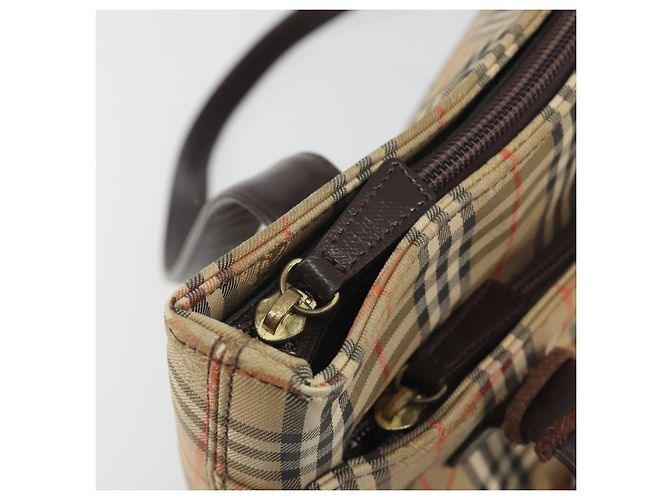 Borsa a tracolla BURBERRY Nova Check Canvas Brown Gold Auth mr2829 Marrone D'oro - vista 11