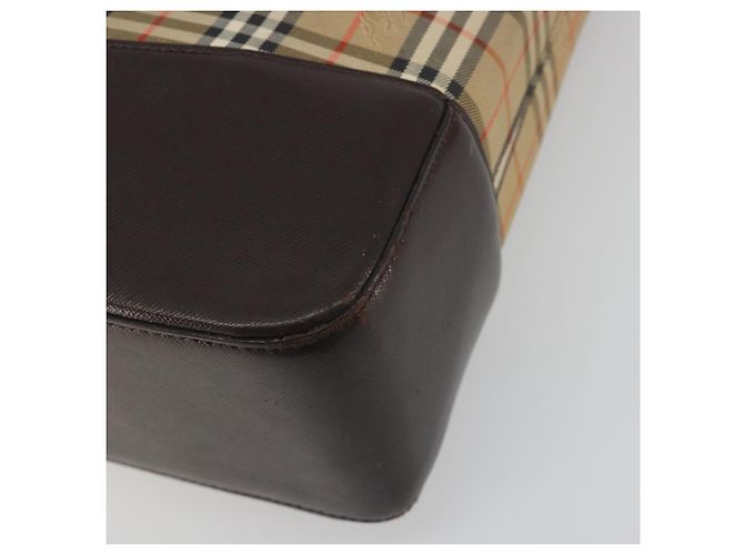 Borsa a tracolla BURBERRY Nova Check Canvas Brown Gold Auth mr2829 Marrone D'oro - vista 15