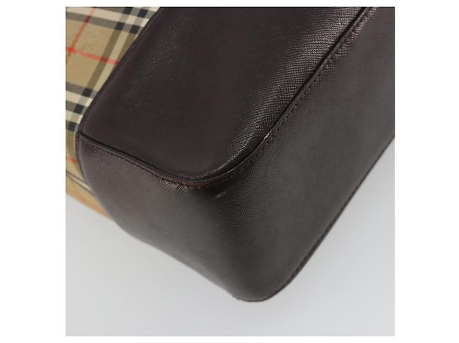 Borsa a tracolla BURBERRY Nova Check Canvas Brown Gold Auth mr2829 Marrone D'oro - vista 16