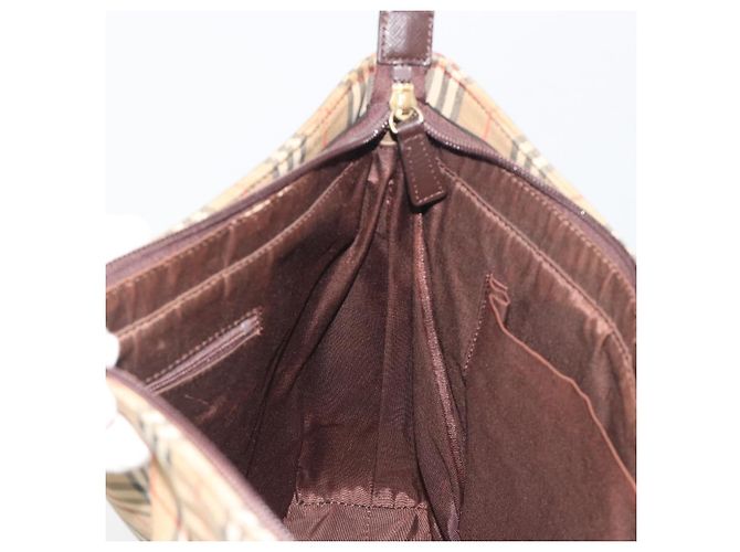 Borsa a tracolla BURBERRY Nova Check Canvas Brown Gold Auth mr2829 Marrone D'oro - vista 17