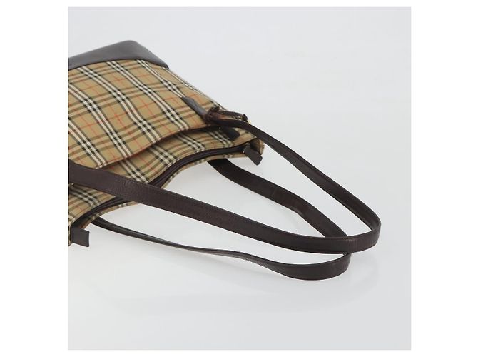 Borsa a tracolla BURBERRY Nova Check Canvas Brown Gold Auth mr2829 Marrone D'oro - vista 7