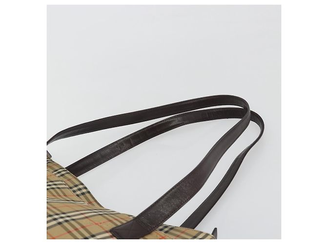 Borsa a tracolla BURBERRY Nova Check Canvas Brown Gold Auth mr2829 Marrone D'oro - vista 8