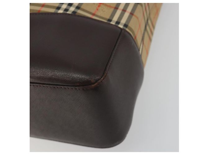 Borsa a tracolla BURBERRY Nova Check Canvas Brown Gold Auth mr2829 Marrone D'oro - vista 9