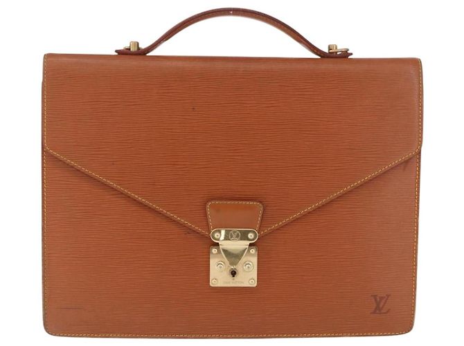 LOUIS VUITTON Epi Porte Documents Bandouliere Zipangu Gold M54468 LV Auth 198503 - vista 13