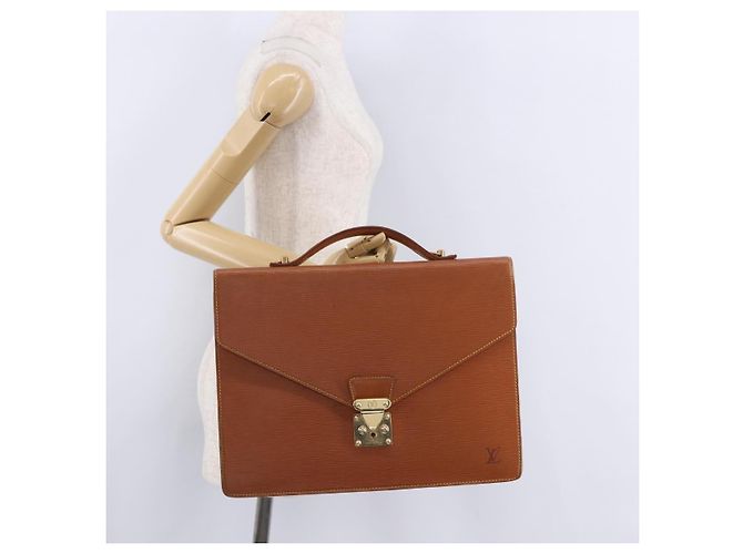 LOUIS VUITTON Epi Porte Documents Bandouliere Zipangu Gold M54468 LV Auth 198503 - vista 28