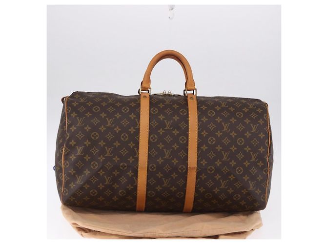 LOUIS VUITTON Monogram Keepall 55 Boston Bag M41424 LV Auth 194931V Monogramma - vista 12