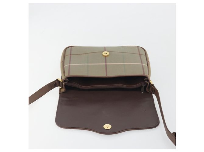 Borsa a tracolla Burberrys Nova Check Canvas Beige Tono Oro Auth BA14831 - vista 10