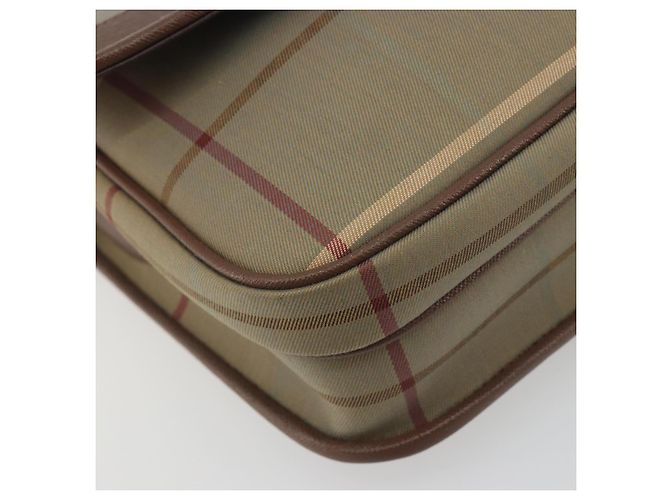Borsa a tracolla Burberrys Nova Check Canvas Beige Tono Oro Auth BA14831 - vista 14