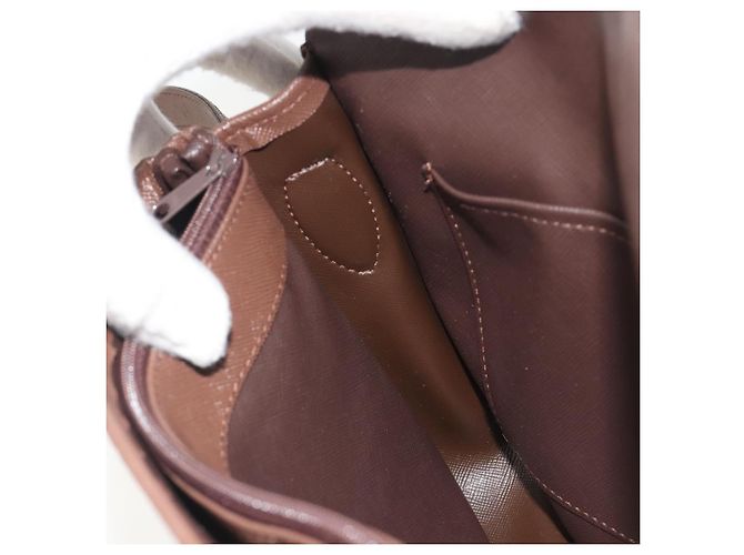 Borsa a tracolla Burberrys Nova Check Canvas Beige Tono Oro Auth BA14831 - vista 19
