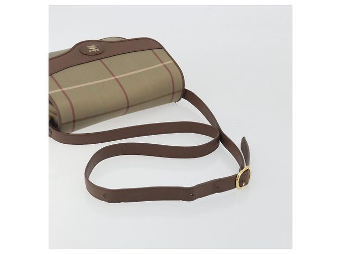 Borsa a tracolla Burberrys Nova Check Canvas Beige Tono Oro Auth BA14831 - vista 7