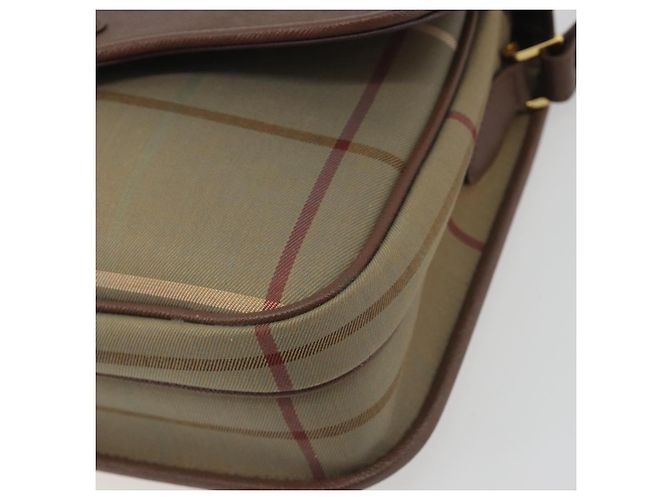 Borsa a tracolla Burberrys Nova Check Canvas Beige Tono Oro Auth BA14831 - vista 9