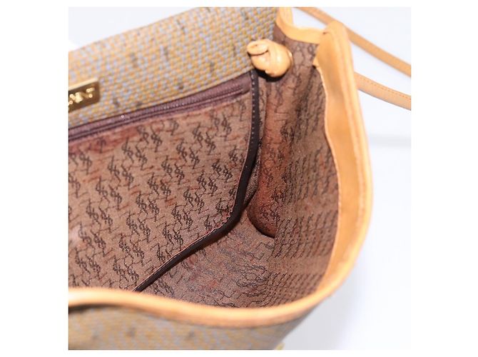 Céline Borsa a tracolla CELINE Canvas Brown Beige Auth 198630 Marrone - vista 18