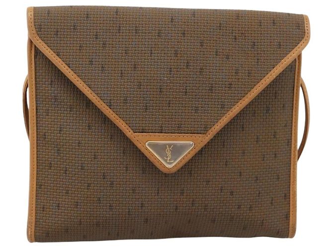 Céline Borsa a tracolla CELINE Canvas Brown Beige Auth 198630 Marrone - vista 2