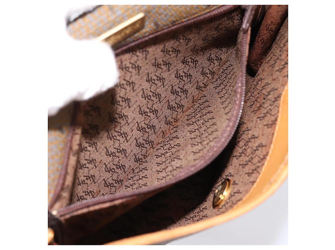 Céline Borsa a tracolla CELINE Canvas Brown Beige Auth 198630 Marrone - vista 21
