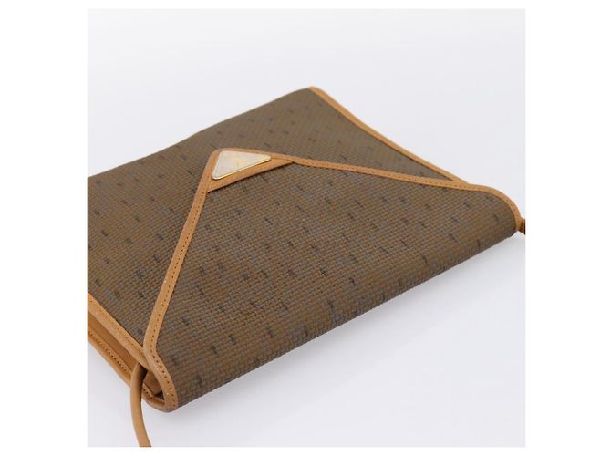 Céline Borsa a tracolla CELINE Canvas Brown Beige Auth 198630 Marrone - vista 6