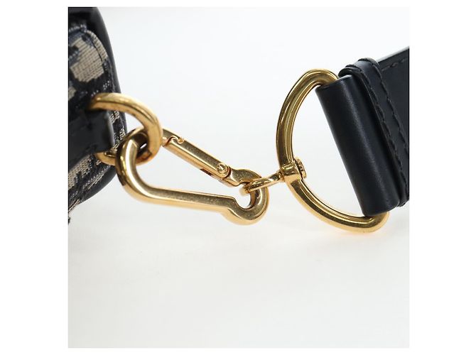 Borsa a mano Christian Dior Trotter Canvas Diorissimo Navy Gold Auth 196320M D'oro Blu navy - vista 11