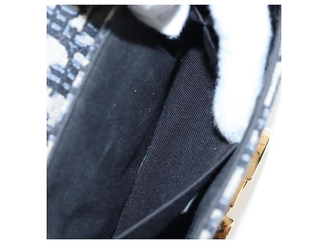 Borsa a mano Christian Dior Trotter Canvas Diorissimo Navy Gold Auth 196320M D'oro Blu navy - vista 25