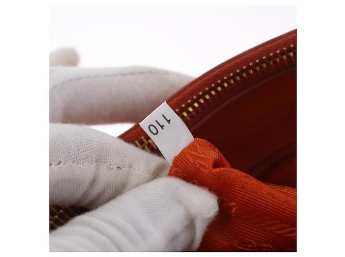 Saffiano Borsa a Mano PRADA Pelle Safiano 2way Orange Gold Auth BA15151 D'oro Arancione - vista 11